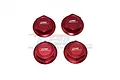 GPM Red Aluminium 24mm Wheel Nut 4Pcs MAKX005-R