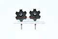 GPM Black Aluminium 17mm Wheel Hex +6mm Adapters 2Pcs w/ Hardware MAF010+6MM-BK