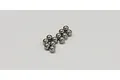 A cluster of twelve small, polished silver-colored tungsten carbide balls arranged on a plain white background.