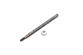 A Kyosho main gear shaft and a small silver metal collar on a white background.