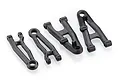A set of four black plastic RC suspension arms for UDI RC vehicles, arranged on a white background.