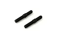 Two black metal turnbuckle shafts for RC vehicles, shown against a plain white background.