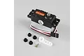 Spektrum S614S standard waterproof servo with black and silver casing, including a white plastic servo horn, four rubber grommets, and a mounting screw.
