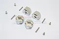 GPM Silver Aluminium 14mm Wheel Hex +11mm Adaptors 4Pcs HEX1411-S