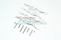 GPM Silver Aluminium Front/Rear Lower Suspension Arms 2Pcs MAV055-S
