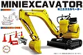 Fujimi 1/32 Mini Excavator Scaled Plastic Model Kit w/ Accessories Scaled Plastic Model Kit 116068