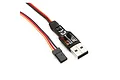 Spektrum SPMA3065 USB programming cable with a USB-A connector on one end and a 3-pin servo-style connector on the other.