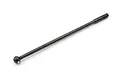 A single black metal RC front drive shaft with a ball joint end, isolated on a white background.