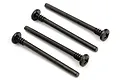Four black HPI Racing 3x40mm binder head screw pins arranged on a white background.
