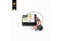 Hobby Plus CR-24 brushed ESC and 2.4GHz receiver combo unit with attached wiring and power switch.