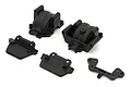Kyosho FA502 front and rear differential cover and bumper set for 1/10 Fazer RC cars, featuring black plastic molded parts on a white background.