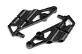 Two black plastic RC wing mounts for Maverick Strada 1/10 scale vehicles, shown from an overhead angle.
