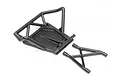 Maverick Strada rear bumper assembly and support brace in black plastic on a white background.