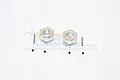 GPM Silver Aluminium 12mm to 17mm Wheel Hex Adapters 2Pcs ADT1707/2-S
