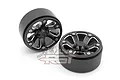 RGT 1.9" Black Aluminium Beadlock 6 Spoke Rims 2Pcs P860065