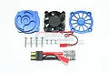 GPM Blue Aluminium Motor Heat Sink w/ Cooling Fan UDR018FAN-B