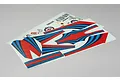 A set of Martini racing livery decal sheets for a 1/10 scale RC car on a plain grey background.