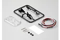 Killerbody 1/10 scale touring car wing mirror set including plastic parts tree, LED light unit, body clips, and small rubber O-rings.