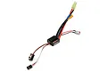 Hobbywing EzRun 18A sensorless brushless ESC with attached wiring, connectors, and power switch.