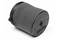 A cylindrical HPI Racing foam air filter for RC cars, featuring a black plastic end cap with embossed branding and a locking mechanism.