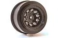 A single black RPM Revolver short course RC wheel rim shown from a three-quarter angle against a white background.