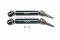 GPM Black Hardened Steel & Aluminium Front Universal CVD Drive Shafts 2Pcs SXO1280FH-BK