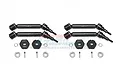 GPM Racing black aluminium and steel universal drive shafts set with 17mm wheel hexes and hardware for RC cars.