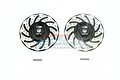 GPM Black Aluminium +2mm Disc Brake Clawed Wheel Hexes 4Pcs RUS4010DX+2-BK