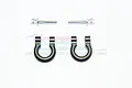 GPM Black Aluminium Front or Rear Bumper D-Rings 2Pcs TRX4003-BK