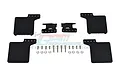 GPM Black Front Mud Flaps w/ Black Aluminium Mounts Set SCX3ZSP10F-BK