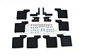 GPM Black Front & Rear Mud Flaps w/ Black Aluminium Mounts Set SCX3ZSP10-BK