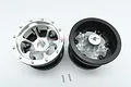 GPM Silver Aluminium 2.2" 6 Spoke Beadlock Rims 2Pcs AW2206P/22-S