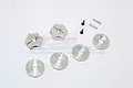 GPM Silver Aluminium 12mm to 17mm Hex Adapters 2Pcs ADT1217/8MM-S
