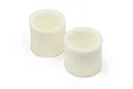 Two cylindrical white foam air cleaner outer sleeves for HPI RC engines.