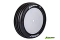 Louise 2.2" Front E-Orbit Soft Compound Tyres on MAX White Dish Rims - Glued Buggy Wheels 2Pcs L-T3182SWAF