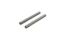 Two ARRMA 4x44.5mm upper suspension arm pins made of polished metal, shown side-by-side on a white background.