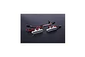 Two Rovan silver aluminium LED tail light units for an RC vehicle, each featuring five LED bulbs and attached wiring with connectors.