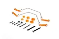 A Rovan orange sway bar set for RC cars, including two metal sway bars, orange plastic links, mounting hardware, and screws on a white background.