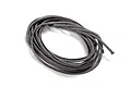 A coil of grey braided winch line for RC vehicles against a white background.
