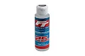 A bottle of Factory Team 25w silicone shock fluid, 118ml, with a white cap and blue, red, and white label.