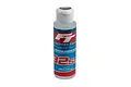 A bottle of Factory Team 32.5w silicone shock fluid, 118ml, featuring a white flip-top cap and blue and red branding.