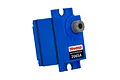 A blue Traxxas 2065A sub-micro waterproof servo with a grey output spline, isolated on a white background.