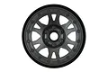 A single Pro-Line 2.2 inch black Impulse beadlock rim for RC rock crawlers, viewed from the front against a white background.