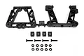HPI Racing rear bulkhead set for Baja 5B, 5SC, and 5T RC cars, including two plastic bulkhead parts, four spacers, four screws, and ten nuts.