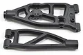 Two black RPM RC suspension arms for Kraton, Talion, and Outcast models, shown against a white background.