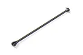 A single black steel driveshaft for a Traxxas X-Maxx RC car, shown against a plain white background.