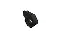 A black aluminium sliding motor mount plate for ARRMA RC vehicles, shown in a studio product shot against a white background.