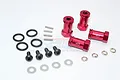 GPM Red Aluminium +17mm Hex Adaptors 4Pcs w/ Hardware SLA010/+17MM-R