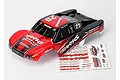 Traxxas Slash Mark Jenkins #25 painted RC short course truck body shell with a matching decal sheet on a white background.