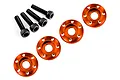 LaTrax Orange Aluminium 12mm Wheel Nut Washers 4Pcs 7668X